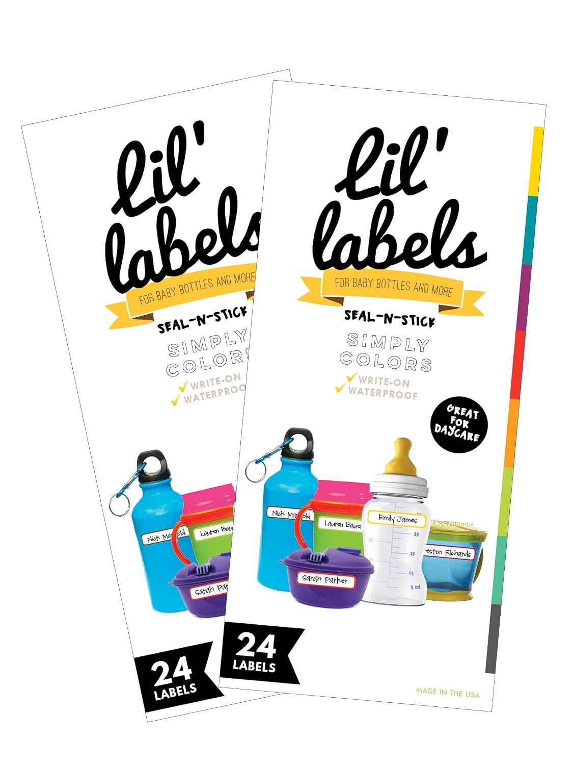 Removeable, Write-On Food Labels, Waterproof, Multipurpose, Freezer Safe, Self-Laminating Label, Dishwasher-Safe for Home Organization and Kitchen Labels (All-Purpose White), Made in The USA
