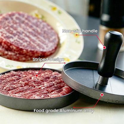 Burger Press 200 Patty Papers, 4.6 in Round Aluminum Non-Stick