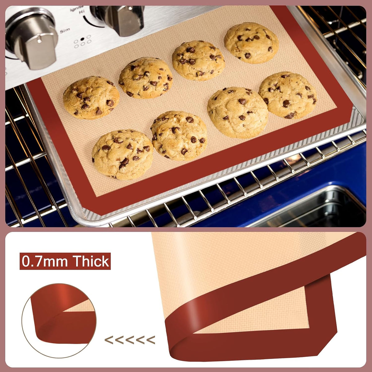 Silicone Baking Mat, Nonstick & Reusable