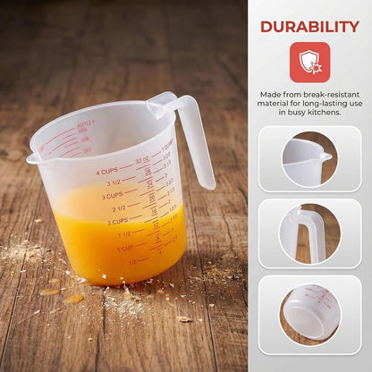 1 Cup/8 Oz Plastic Measuring Cups With Spout And Handle