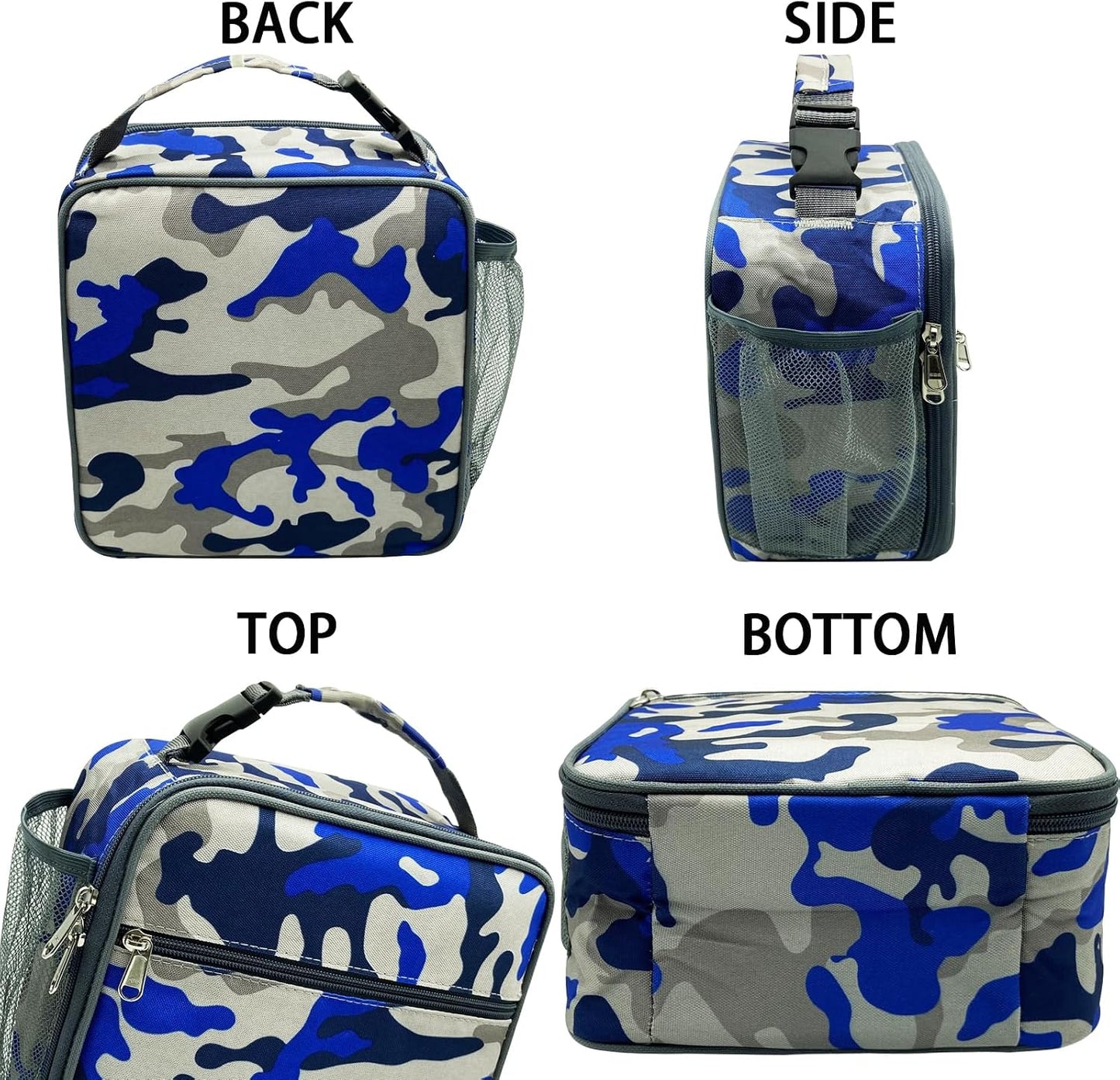 Kulle Astronaut Lunch Box for Boys, Insulated Kids Lunch Bag with Freezable Compartment, Thermal Reusable Lunchbox for School, Outdoor, Daycare - Space Theme Design
