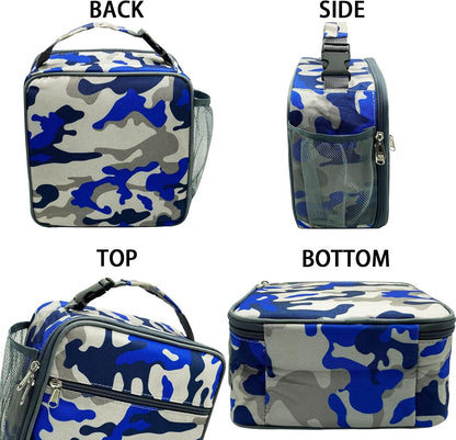 Kulle Astronaut Lunch Box for Boys, Insulated Kids Lunch Bag with Freezable Compartment, Thermal Reusable Lunchbox for School, Outdoor, Daycare - Space Theme Design
