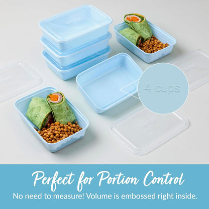 Bentgo Prep - 20-Piece 1-Compartment Reusable Meal Prep Containers with Lids, PFAS & BPA Free Materials, Durable, Microwave, Freezer, & Dishwasher Safe To Go Food Storage (Gold)