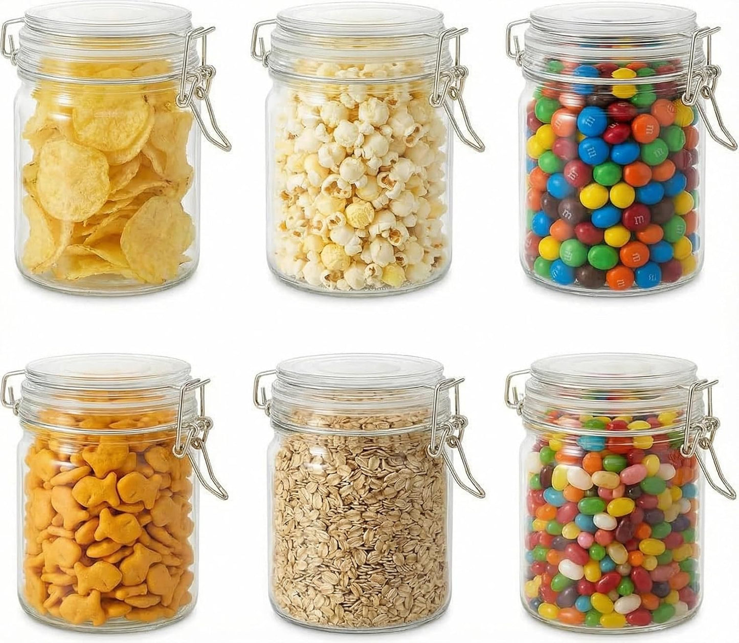 Spice Jars Set of 6, 4 oz Glass Spice Jars with Airtight Lids and Labels, Small Seasoning Jars for Spices, Herbs, Kitchen Spice Organizer