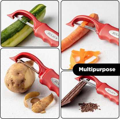 Zulay Kitchen Premium Potato Peeler, Vegetable Peeler for Kitchen, Black