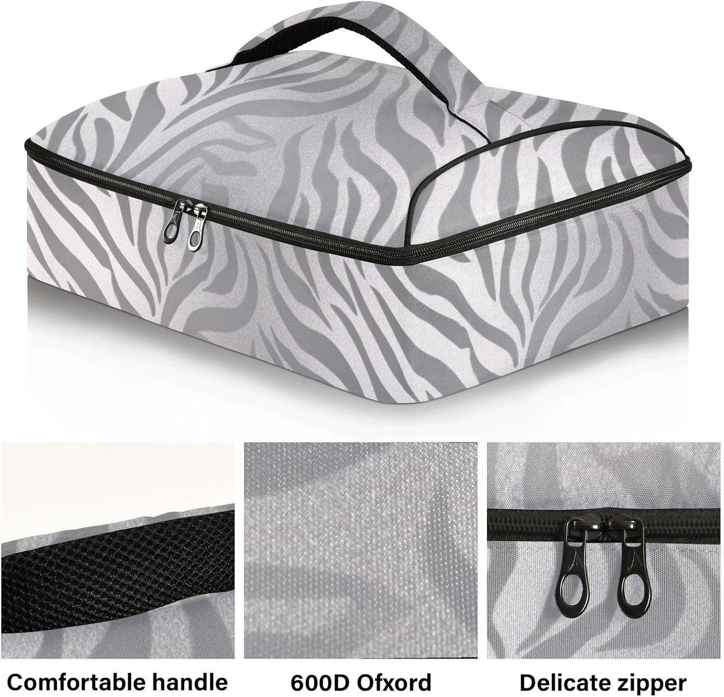 Casserole Carriers for Hot or Cold Food Reusable Casserole Dish Carrier Insulated Thermal Large Capacity Durable Perfect for Party Camping Family Gatherings Yellow Fish - Colors B