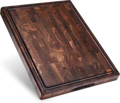 Sonder Los Angeles Doheny Wood Cutting Board Set | Acacia Edge Grain Cutting Board for Kitchen with Juice Groove | Perfect for Compact Daily Use | Gift Box Included | 14x10x1 in & 12x8x1 in