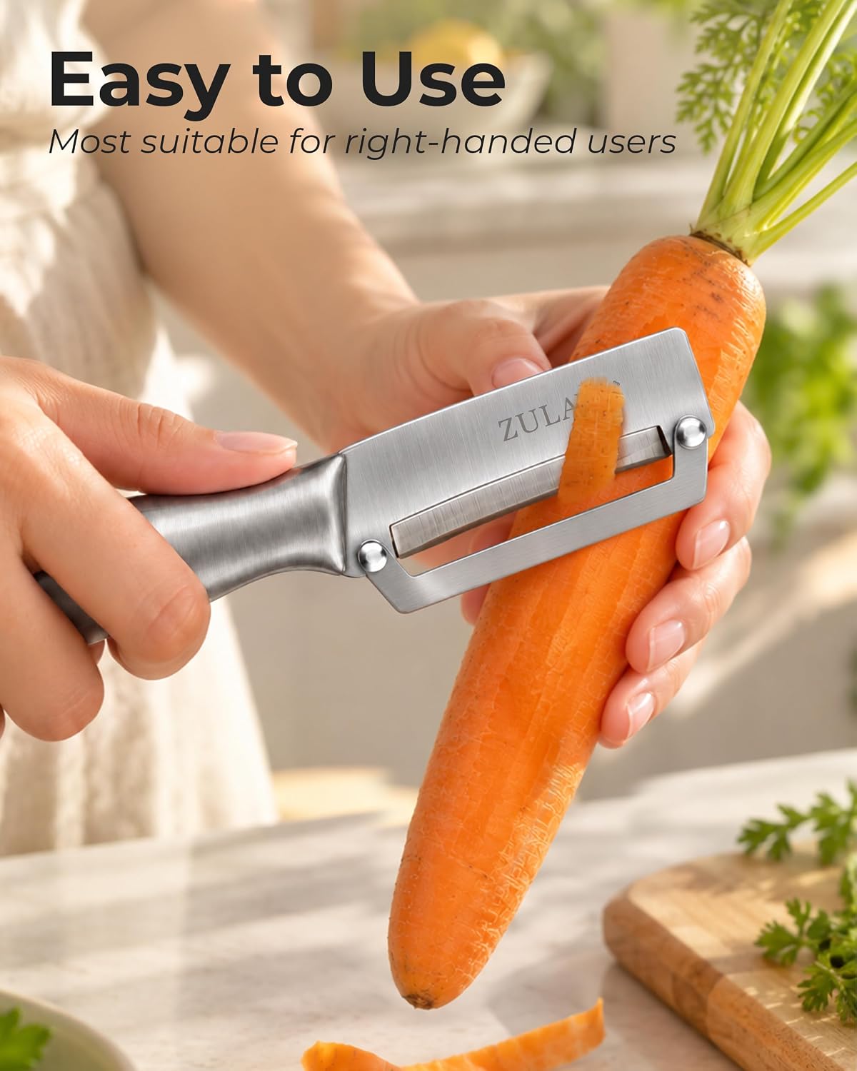 Zulay Kitchen Premium Potato Peeler, Vegetable Peeler for Kitchen, Black