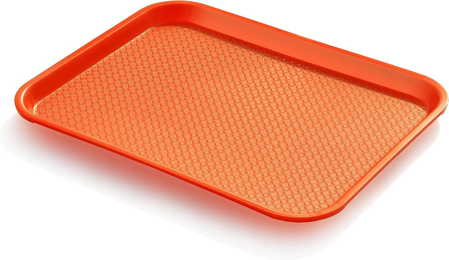 New Star Foodservice Fast Food Tray, Set of 12 (Black, 12 by 16-Inch)