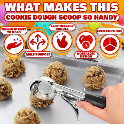 Large Ice Cream Scoop with Trigger Release, Stainless Steel - 4 oz