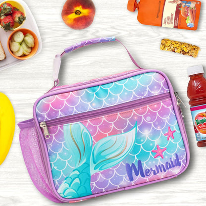 Bagseri Kids Lunch Bag Boys - Thermal Insulated Lunch Box Tote with Water Bottle Holder, Reusable Leak-Proof Kids Lunch Box for Daycare & School, Black Dinosaur (Containers Not Included)
