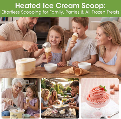 Heated Ice Cream Scoop with Removable Head – Dishwasher Safe