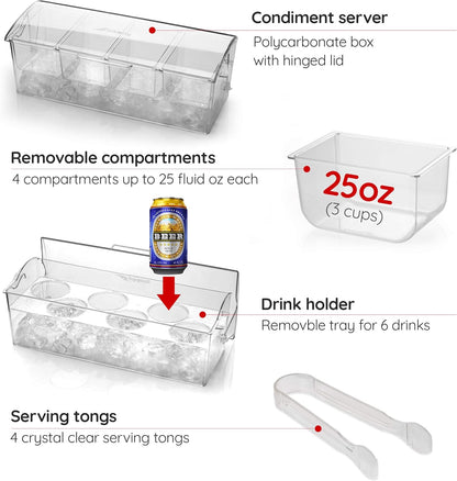 Pikanty Clear Refrigerator Organizer Bin with Handles — 15 Inch Stackable Fridge and Pantry Storage Container for Snacks, Produce, Cans, Yogurt, Condiments, Dishwasher and Freezer Safe, Made in USA