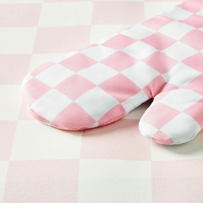 Ohocut Navy Blue Checkered Oven Mitts Heat Resistant, Vintage Retro Checkerboard Cute Oven Mitts, Non-Slip Silicone Kitchen Oven Gloves, 2-Pack Set, 7''x13''