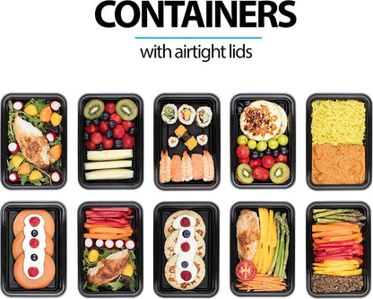 Igluu Meal Prep Containers Reusable (20 Pack) – Food Containers with Lids – Stackable, Microwave, Freezer & Dishwasher Safe – 28oz – 1 Compartment – BPA-Free