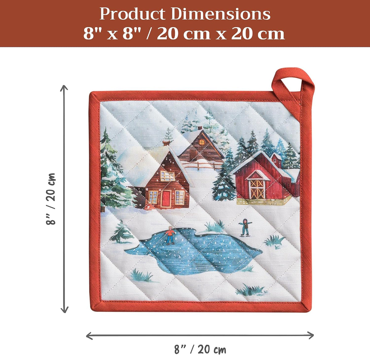 Maison d' Hermine Pot Holders 100% Cotton Potholders (8" x 8") - Colors A