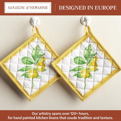 Maison d' Hermine Pot Holders 100% Cotton Potholders (8" x 8") - Colors B