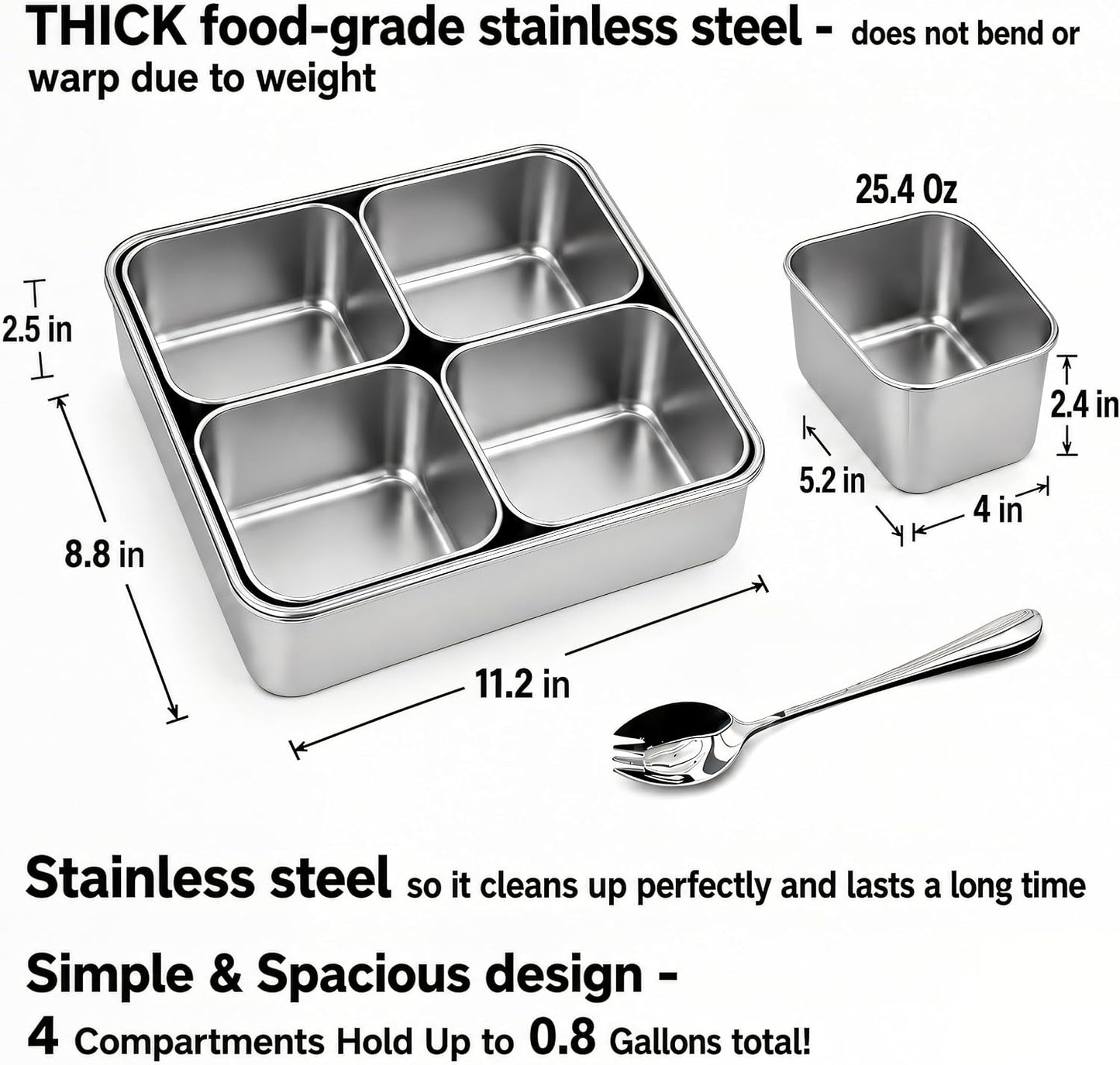 Stainless Steel Yakumi Pan, Yakumi Pans, Yakumi Mise En Place, Mise En Place Containers, Japanese Food Container, Condiment Containers, Multi Compartment Food Containers (8 Compartment)