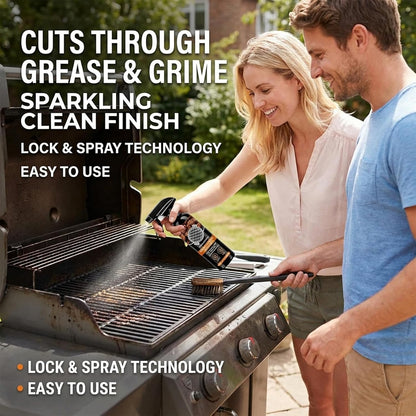 RAINPOT SAKER Grill Cleaner Spray for Outdoor BBQ 8 OZ- Heavy Duty Degreaser for Grates and Racks, Multi-Purpose Kitchen Grease Remover for Griddle, Oven & Stovetop (3pcs)
