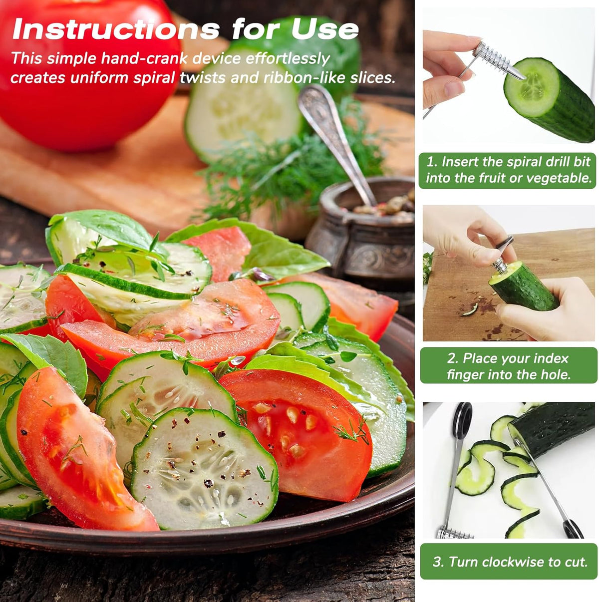 Spiral Potato Cutter, Piranha Spiral Knife Kitchen Accessories Tool