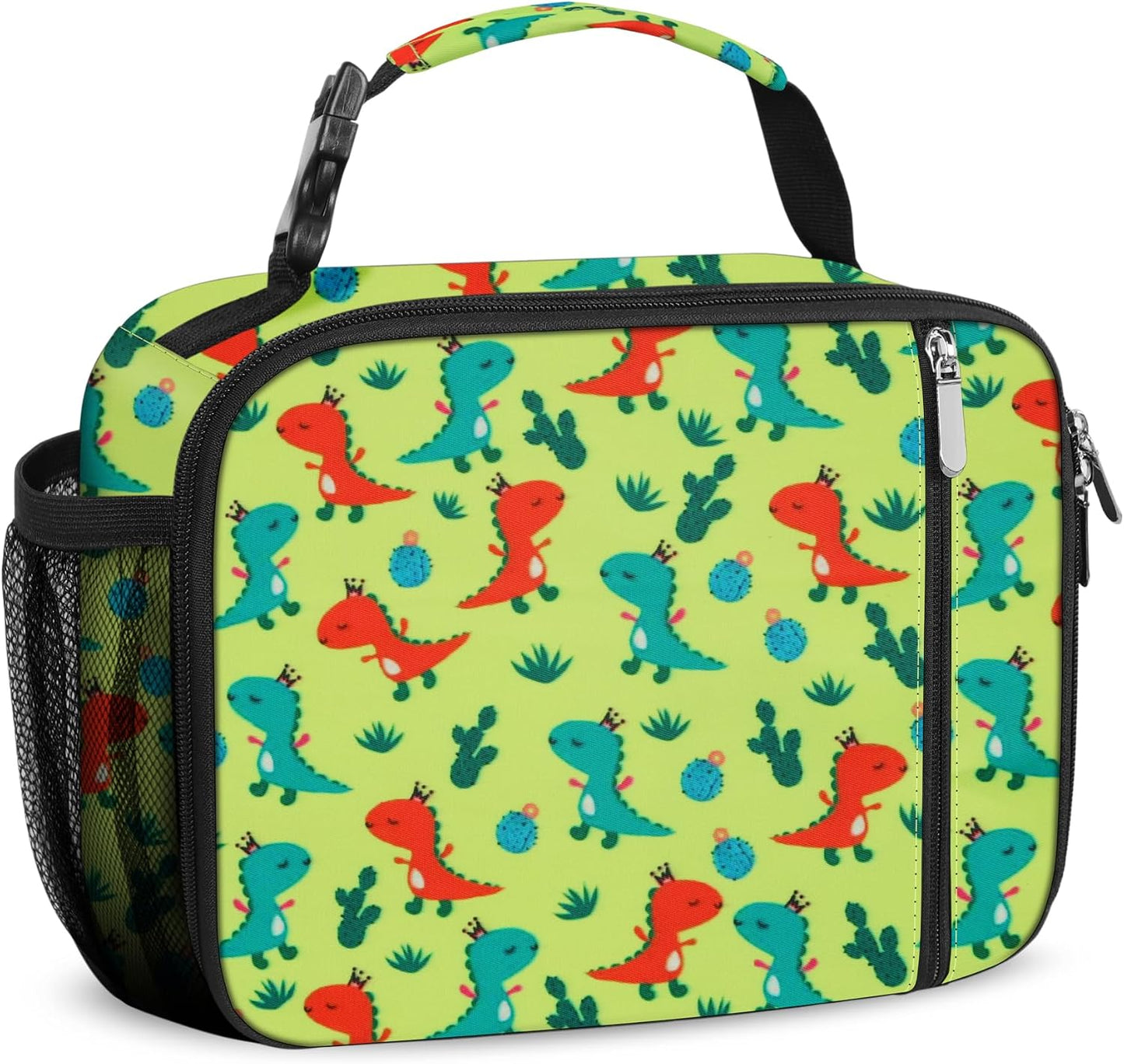 esouler Lunch Box Kids Insulated Lunch Bag for Boys & Girls Durable Children Lunchbox for School with Water Bottle Holder-Black