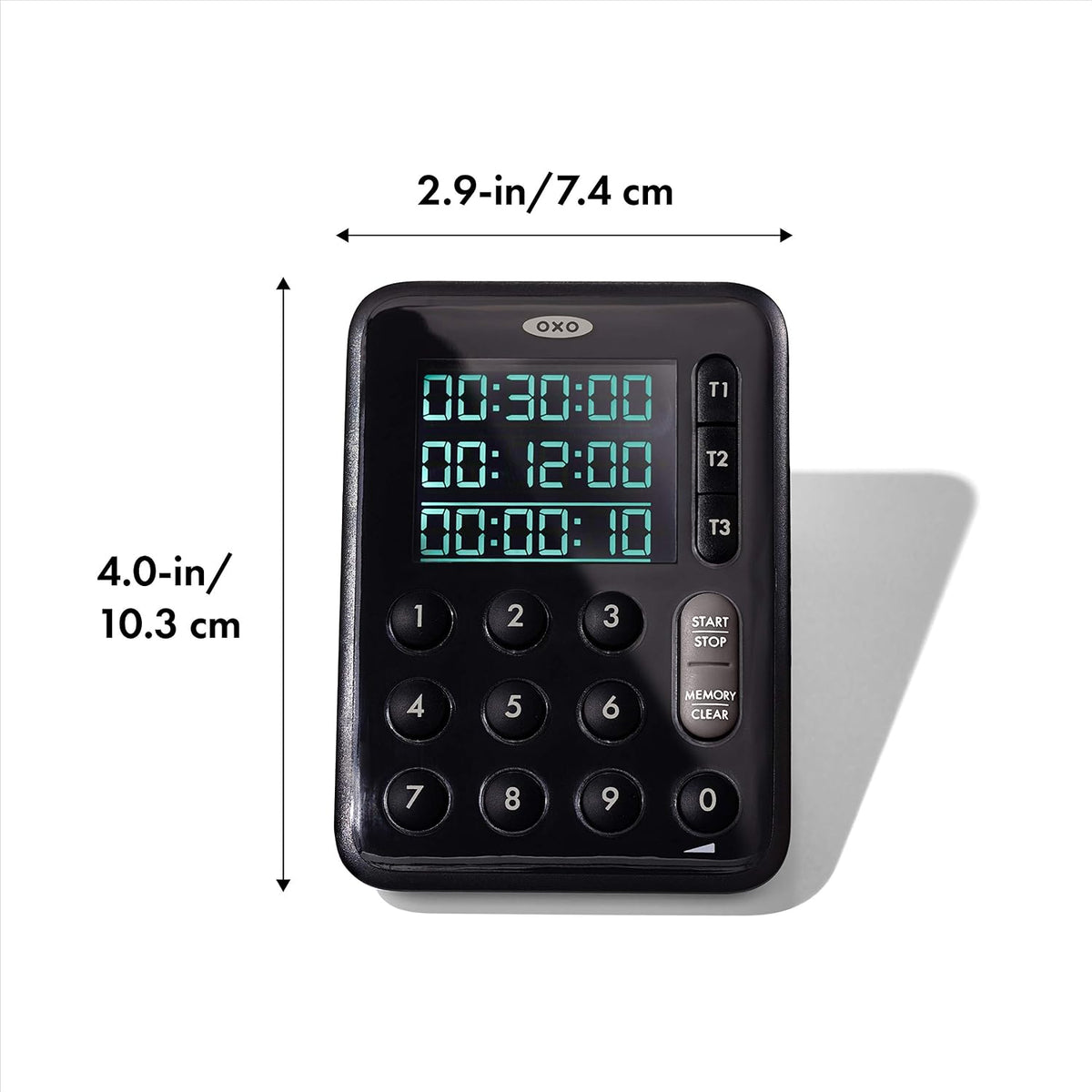 OXO Good Grips Digital Triple Kitchen Timer, Three 100-Hour Counters