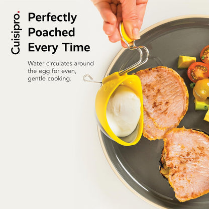 Cuisipro Stainless Steel Egg Poacher, Set of 2