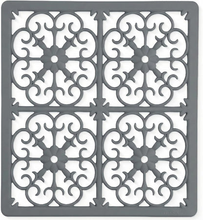 GASARÉ, Extra Large, Thick, Silicone Trivet for Hot Dishes, Pots, and Pans, Heat Resistant Mat for Countertop, Hot Pad for Kitchen, Easy to Clean, 16 x 12 x 3/8 Inches, White