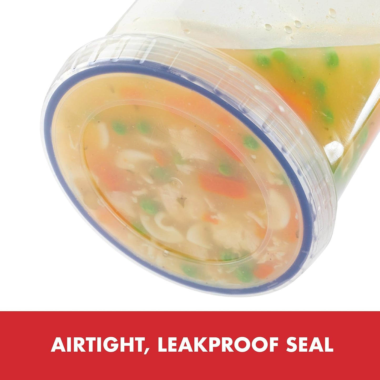 LOCK & LOCK Easy Essentials Twist Food Storage lids/Airtight containers, BPA Free, Tall-30.4oz Clear