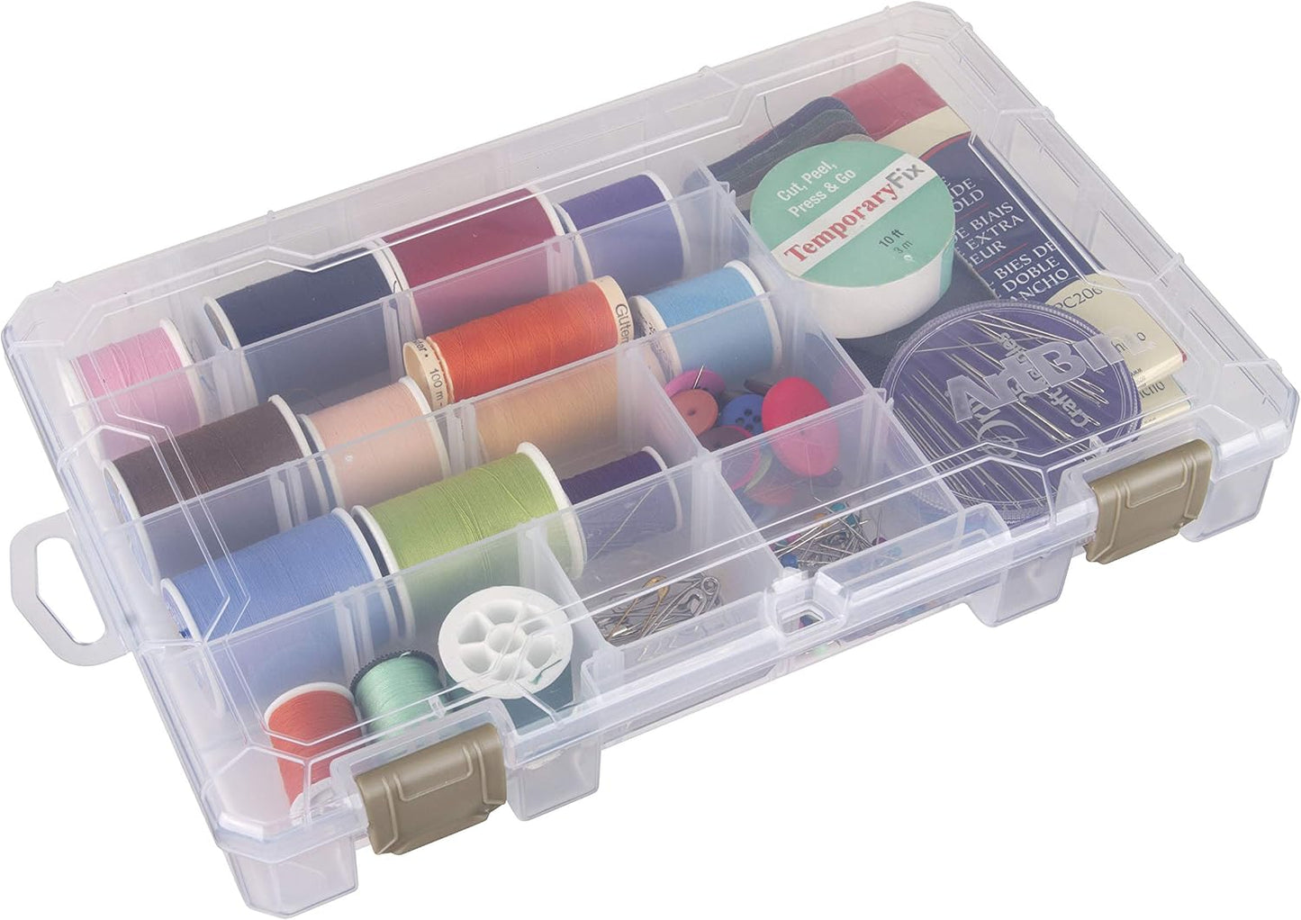 ArtBin Large Solutions Box Clear Art & Craft Organizer with Dividers - Plastic Storage Case for Convenient and Versatile Storage - Ideal for Various Craft Supplies