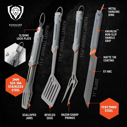 Dalstrong 16" Locking BBQ Tongs - Titanium Nitride Stainless Steel