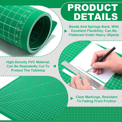 Pangda 1 Pcs 36 x 48 in Large Self Healing Cutting Mat for Sewing, Green