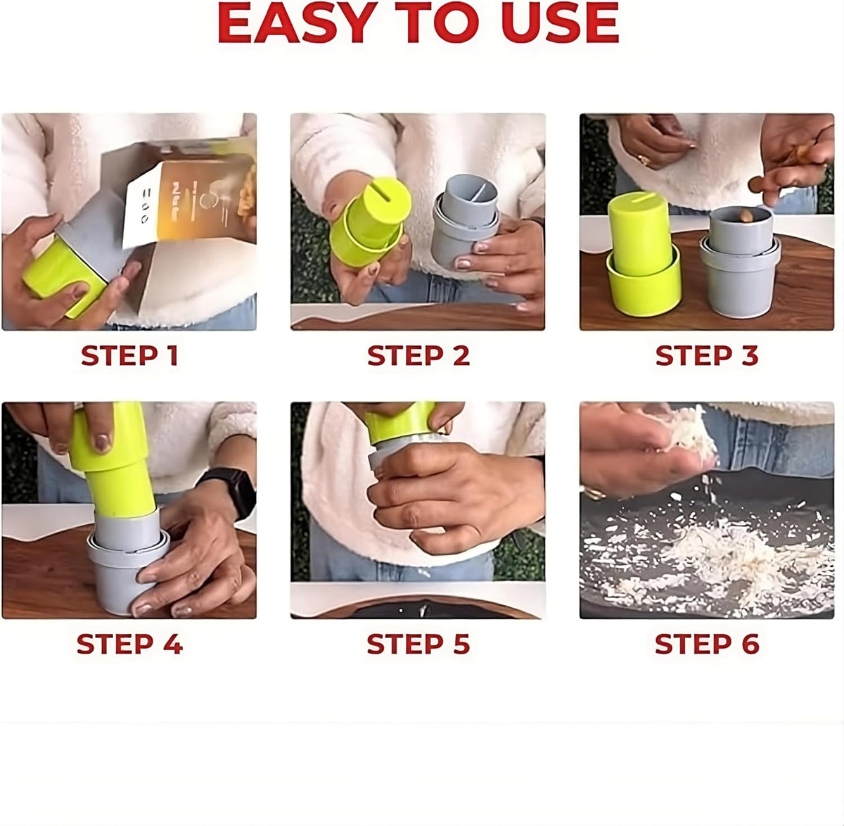 Dry Fruit & Nut Cutter for Kitchen Manual Dry Fruit Cutter Machine Kitchen Gadget Chopper for Badam, Kaju, Walnut, Pista | Dry Fruit Crusher Fine Cup Slicer for Home Use & Gifting Purpose