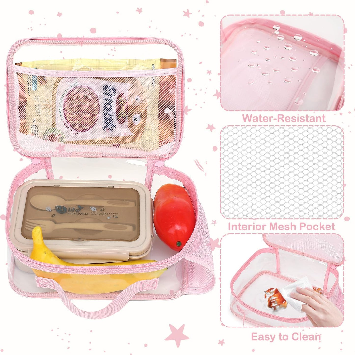 FlowFly Kids Lunch box Insulated Soft Bag Mini Cooler Back to School Thermal Meal Tote Kit for Girls, Boys, Black