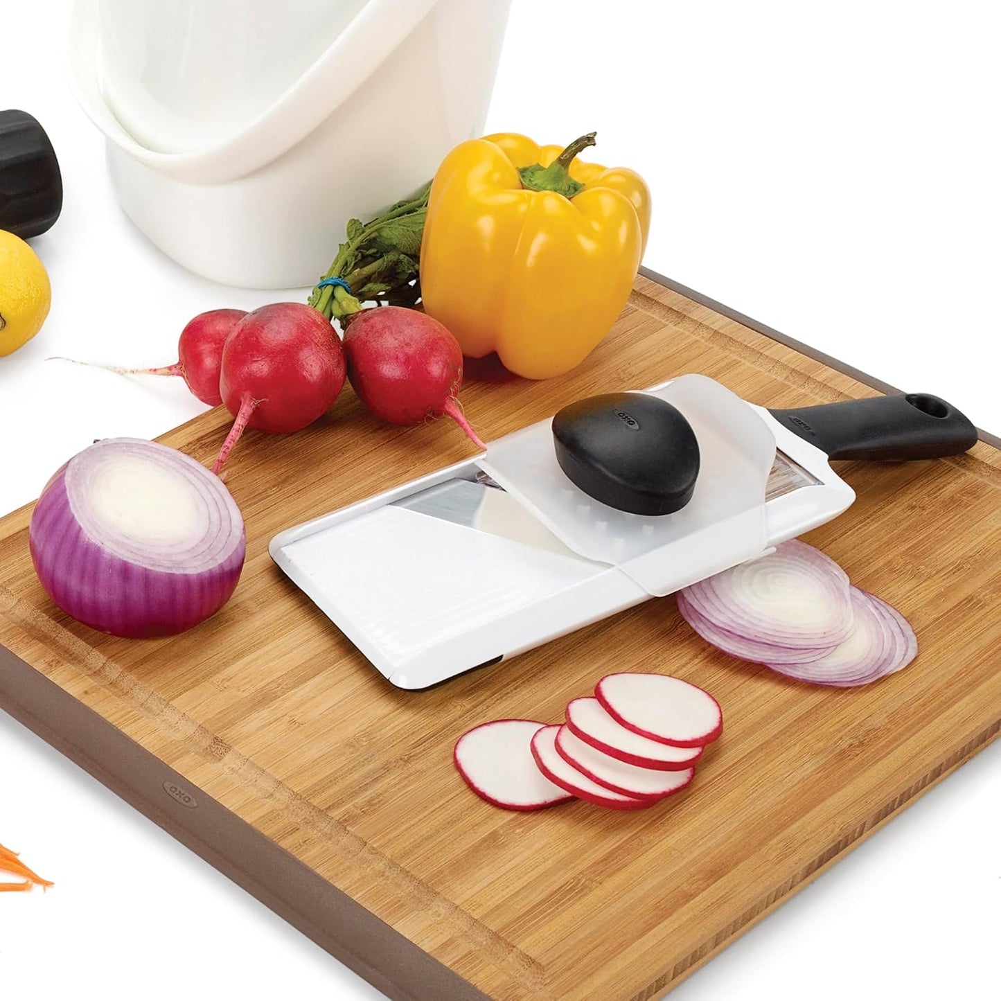 OXO Good Grips Handheld Mandoline Slicer for Kitchen, Adjustable Vegetable Slicer