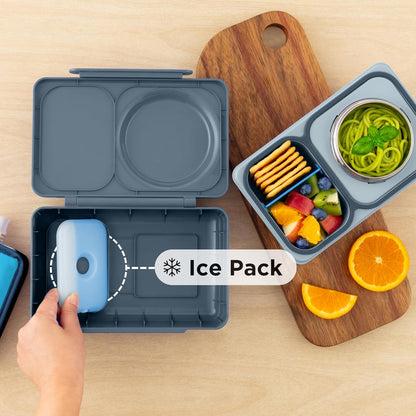 Omie OmieBox UP bento Box for Kids | Insulated Lunch Box | Leak Proof Vacuum Insulated Thermal Food jar | Cooler ice Pack | 2 Compartments (Cherry Pink)