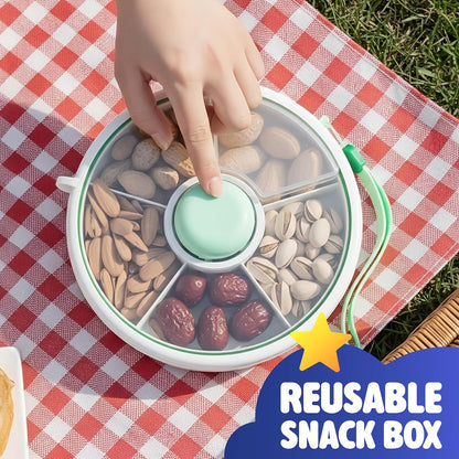 Veggie Tray with Lid for Fridge - Reusable Snack Containers, Party Serving Trays with Handles, Snackle Box for Kids & Adults, BPA-Free Fruit & Vegetable Storage Containers (Pink)