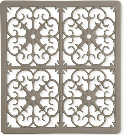 GASARÉ, Extra Large, Thick, Silicone Trivet for Hot Dishes, Pots, and Pans, Heat Resistant Mat for Countertop, Hot Pad for Kitchen, Easy to Clean, 16 x 12 x 3/8 Inches, White