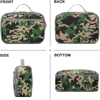 FlowFly Kids Lunch box Insulated Soft Bag Mini Cooler Back to School Thermal Meal Tote Kit for Girls, Boys, Astronaut - Colors A