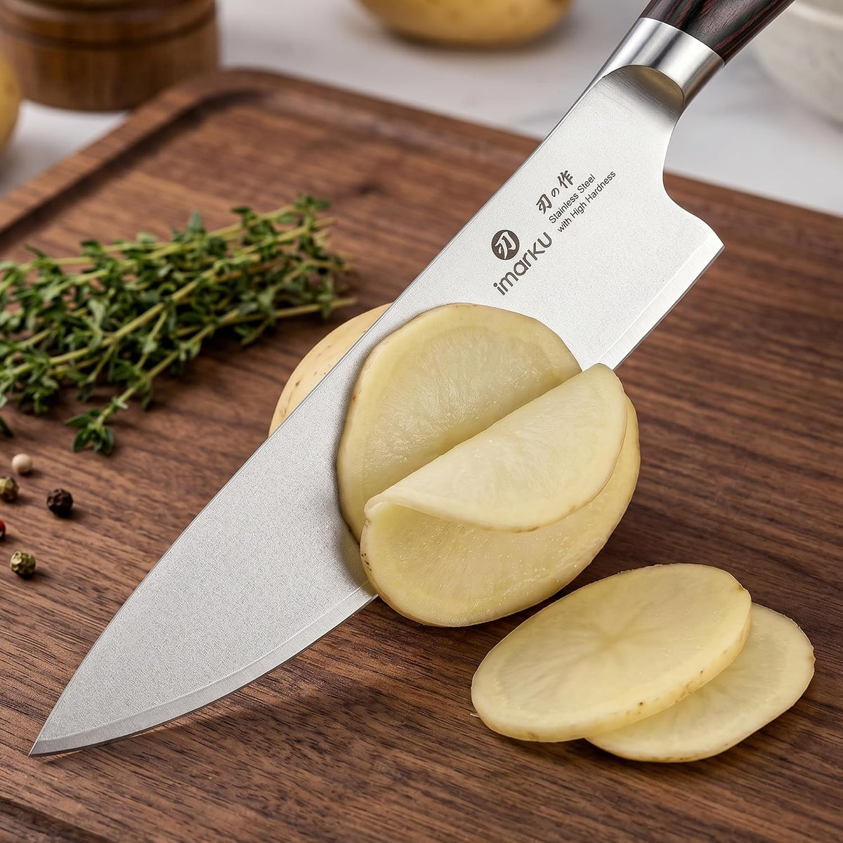 imarku 10 Inch Bread Slicer,Adjustable Thickness Homemade Bread Knife