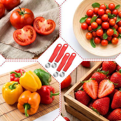 5 Pack Tomato Corer and Strawberry Huller Tool, Handle with hole