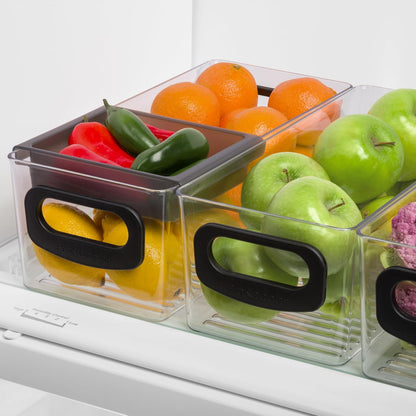 Progressive ProKeeper+ Pantry & Refrigerator Storage Containers – Modular Bins and Organizers (Narrow Stackable Bin, 16.1"L x 4.0"W x 3.6"H)