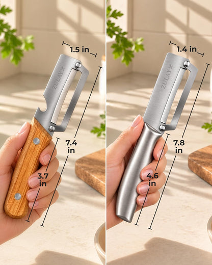 Zulay Kitchen Premium Potato Peeler, Vegetable Peeler for Kitchen, Black