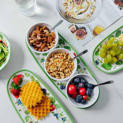 LEHAHA Coastal Chip and Dip Serving platter Set, Set of 3, Melamine Bowl and Tray Gift Set,Serving Dishes for Entertaining, Small Serving Bowls for Side Dishes, Salsa, Appetizers, Condiments.