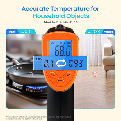 Etekcity Infrared Thermometer Laser Temperature Gun, -58°F~1130°F