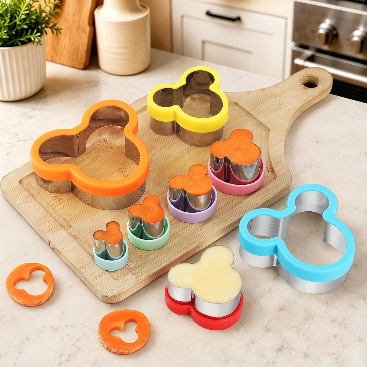 laxizar 10 Pcs Round Cookie Cutters Set Stainless Steel Biscuit Cutter