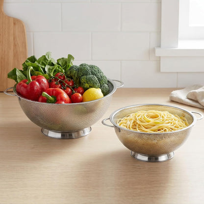 Kaishun Colander Stainless Steel 3-Quart, Strainer for Kitchen Food