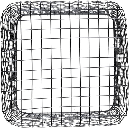 G.E.T. WB-315-MG Heavy Duty Iron Wire Utility Storage Basket/Bin with Handles, 11" x 8" x 8"