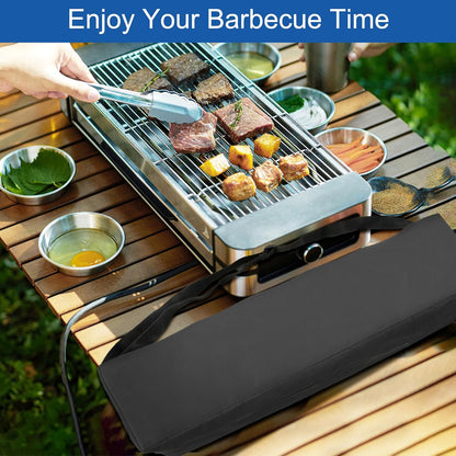 BBQ Tool Storage Bag, Heavy Duty Tools Bag, 600D Oxford Cloth, Outdoor Grill Accessories Bag for Camping Picnic Trip (22X5X8Inch)