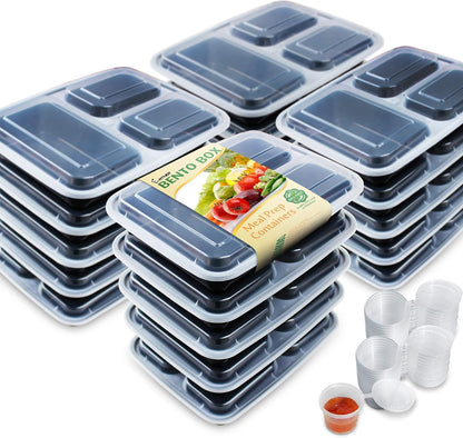 Enther Meal Prep Containers Single Lids Food Storage Bento BPA Free | Stackable | Reusable Lunch Boxes, Microwave/Dishwasher/Freezer Safe Portion Control (28 oz), 12 Pack 1 Compartment